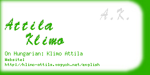 attila klimo business card